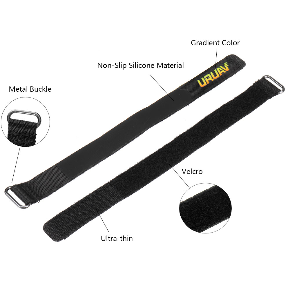URUAV25PcsB25015X250mm20X250mmGradientColorMetalBuckleBatteryStrapforNazgulMark5RCBattery-1890227-1