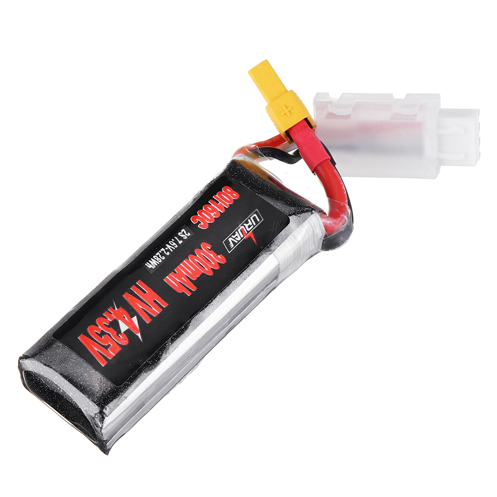 URUAV76V300mAh80C160C2SHV435VLipoBatteryXT30PlugforEMAXTinyhawkIIIndoorFPVRacingDrone-1433533-4