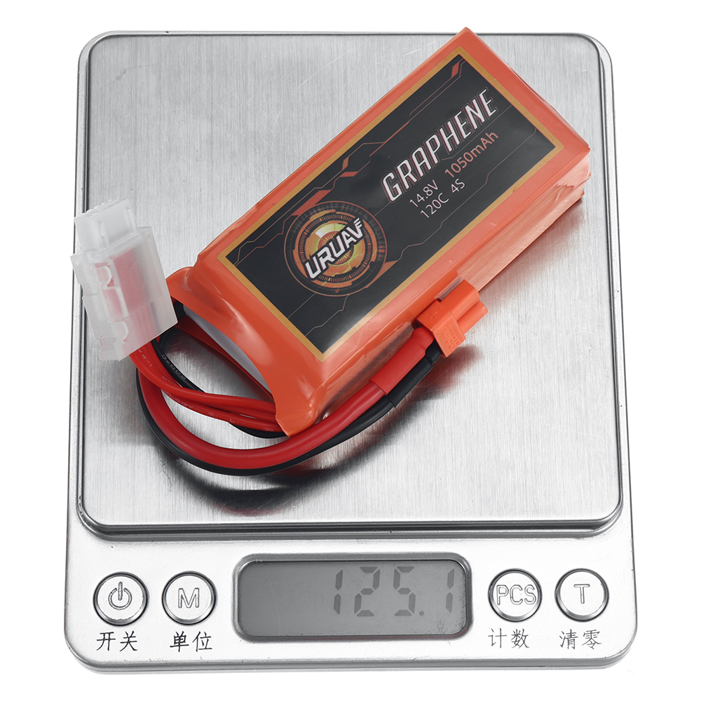 URUAVGRAPHENEPower148V1050mAh120C4SLiPoBatteryXT30PlugforRCDrone-1985625-10