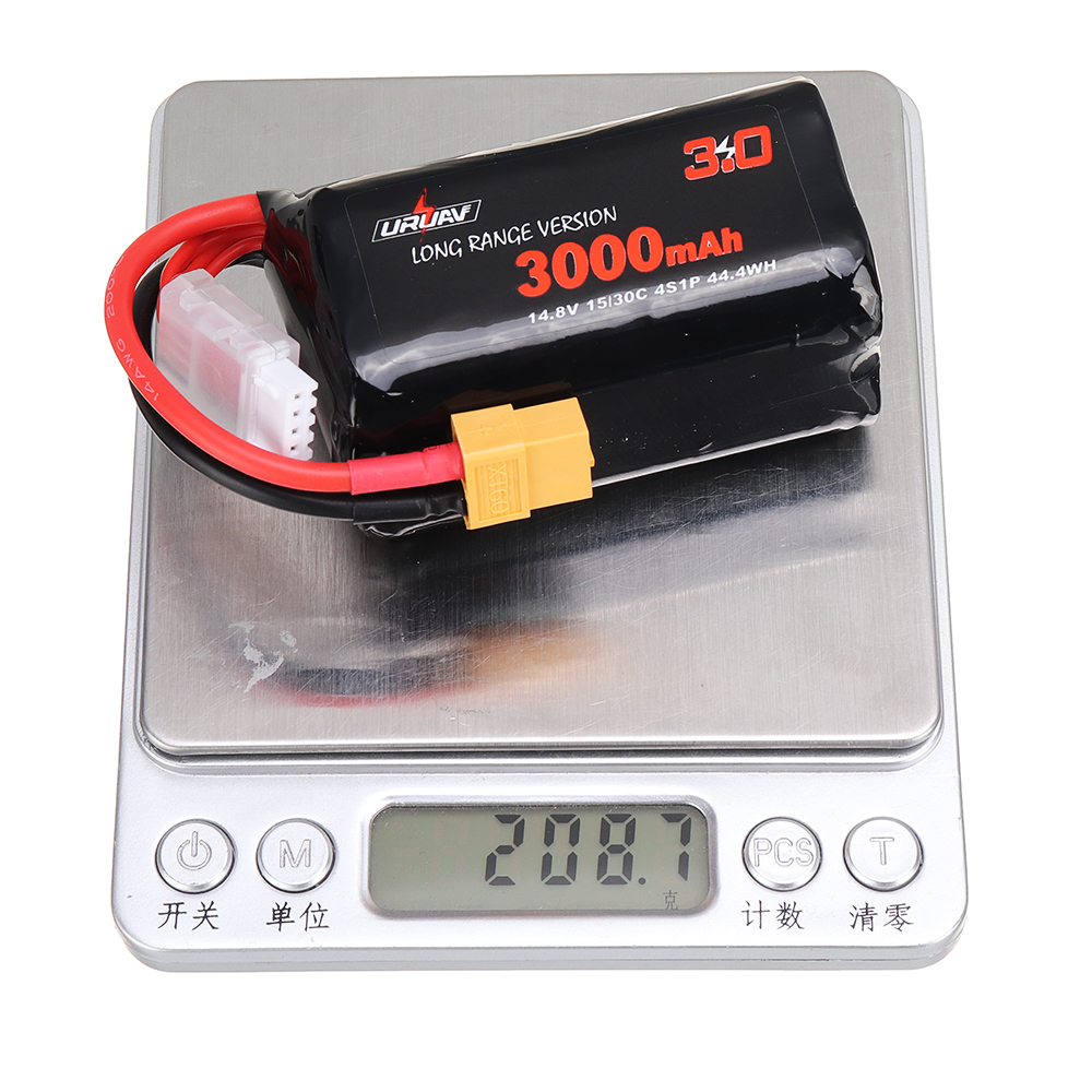 URUAVVTC6186504S148V3000mAh1530C4S1PLRLi-ionLionPackBatteryXT60PlugforGEPRCCrocodileBaby4Crocodile7L-1790232-10