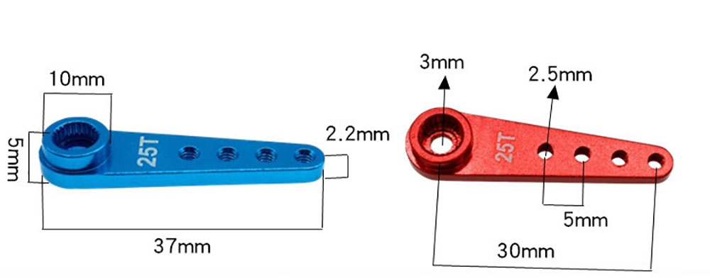 UniversalMetalServoArm25TFor18110112RCCarVehiclesModelParts-1903644-1