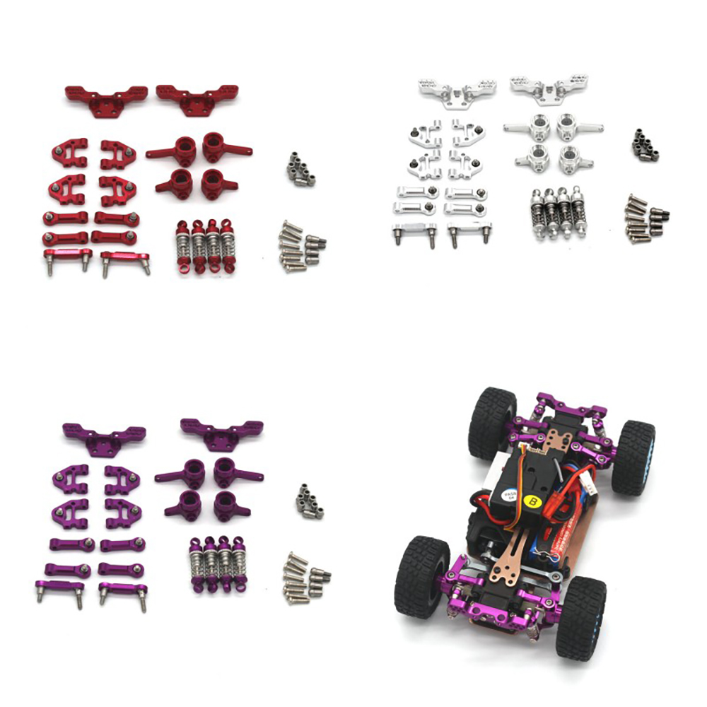 UpgradedMetalPartsSetSteeringCupRearWheelSeatSuspensionArmUpperLinkageRodShockAbsorberforWltoys28413-2010603-4