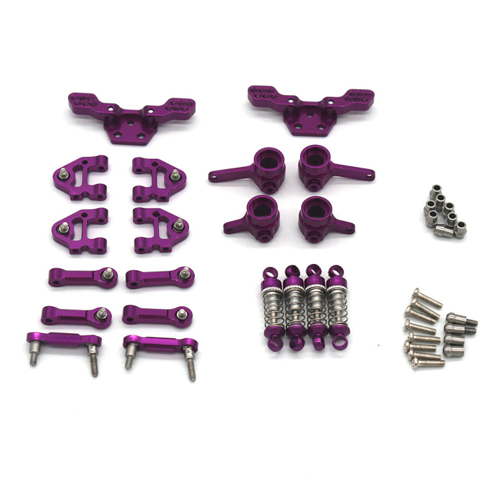 UpgradedMetalPartsSetSteeringCupRearWheelSeatSuspensionArmUpperLinkageRodShockAbsorberforWltoys28413-2010603-6