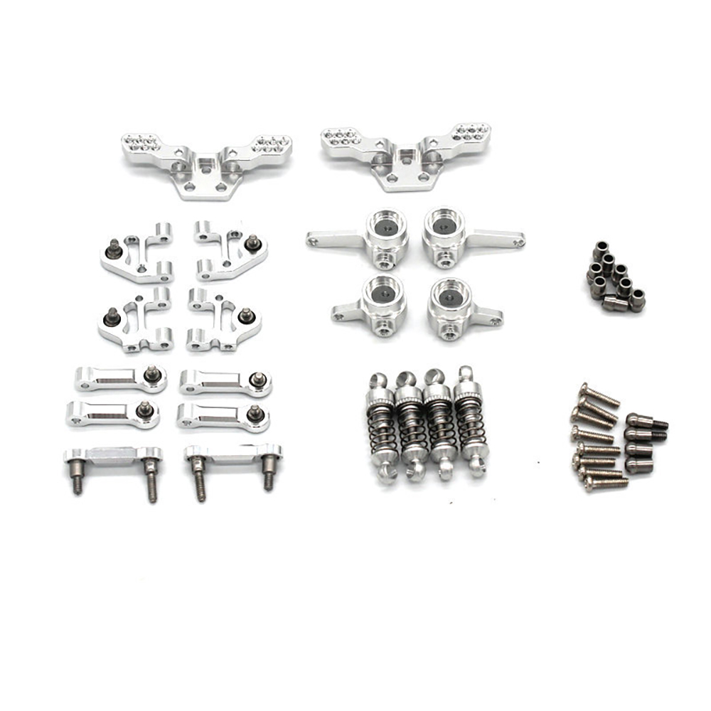UpgradedMetalPartsSetSteeringCupRearWheelSeatSuspensionArmUpperLinkageRodShockAbsorberforWltoys28413-2010603-7