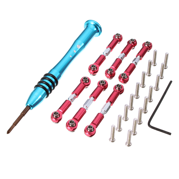 Wltoys144001114UpgradeMetalRCCarPartsSwingArmCSeatConnectorSteeringCupRearWheelSeatRodGearRed-1666767-10