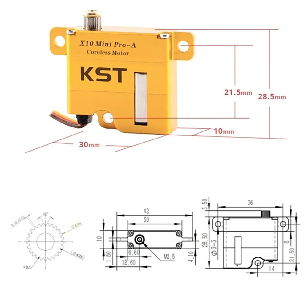 X10MiniProServoDigitalMetalGearServo80Kgfcm008secforCompetitionGlidersandLargeScaleGliders-2007402-6