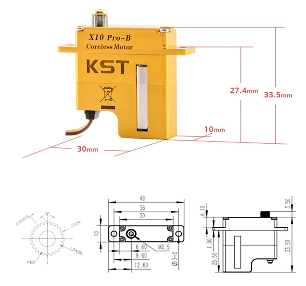 X10ProDigitalMetalGearServo115Kgfcm010secforF5JCompetitionGlidersandLargeScaleGliders-2007401-7