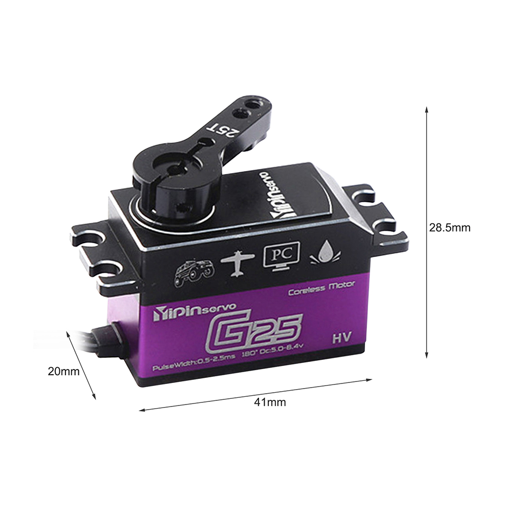 YIPINServo25KGDigitalServoMetalGearServoWaterprooffor18110ScaleRCCarsRobotManipulator-2007404-11