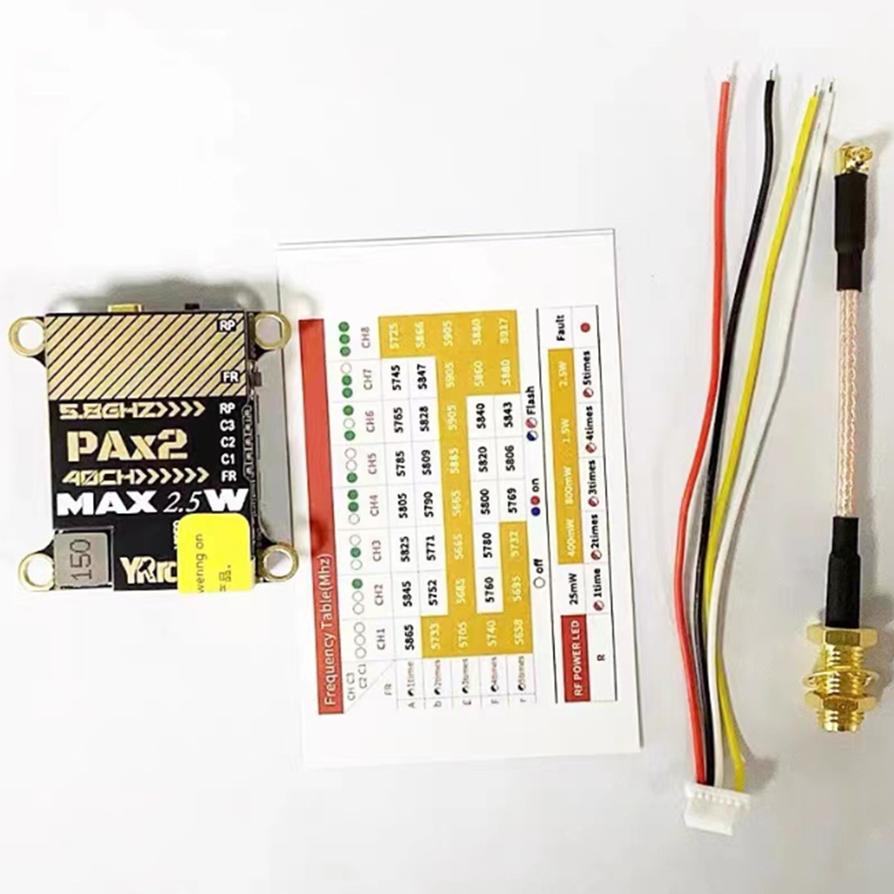 YRRC58G40CH25W25mW400mW800mW1500mW2500mWAdjustableSmartAudioFPVTransmitterMMCXforLongRangeRCDrone-2009860-1