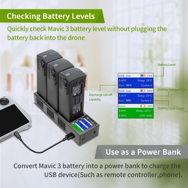 YX3-in-1IntelligentMultifunctionFastChargingHubDischargerStorageChargerBatteriesMaintainerHousekeepe-1992217-5