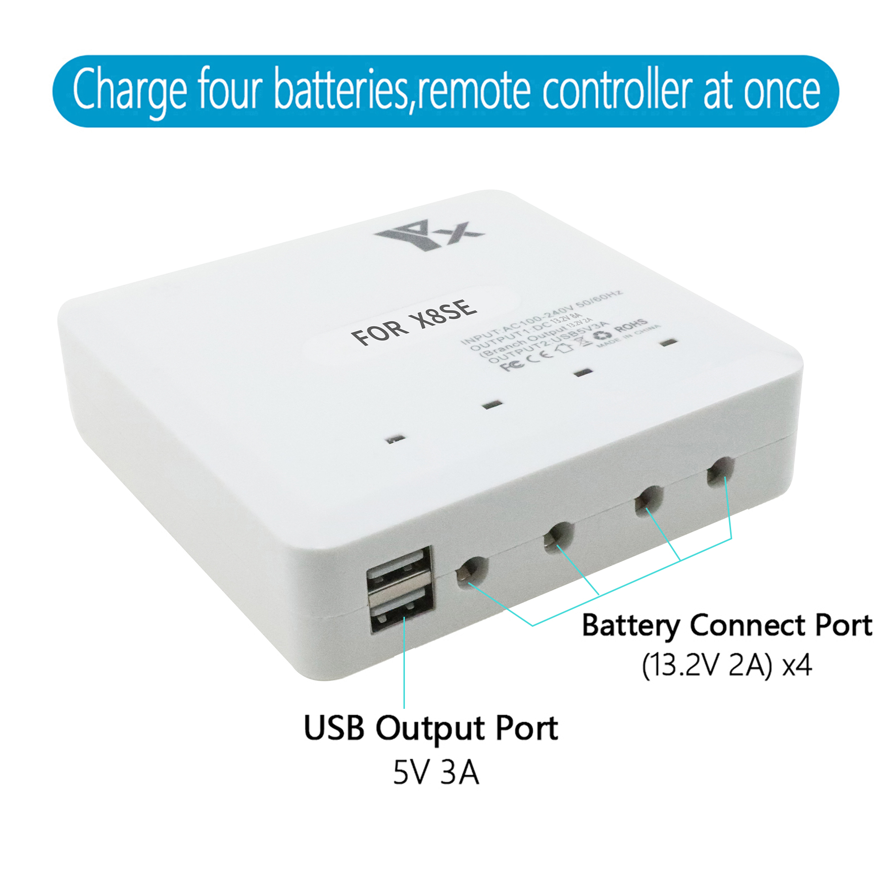YX6-in-1MultiChargingHubIntelligentBatteryRemoteControlPhoneMulti-charge6-wayChargerforFIMIX8SERCDro-1977021-5