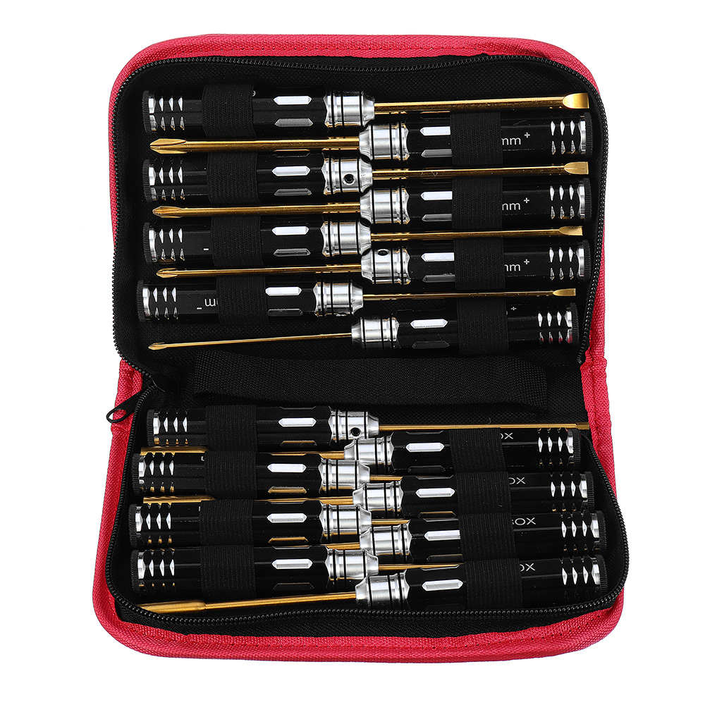 Yunzhong16PcsHexPhillipsScrewNutFlatScrewdriverToolsBoxSetwithBagforRCModel-1368288-1
