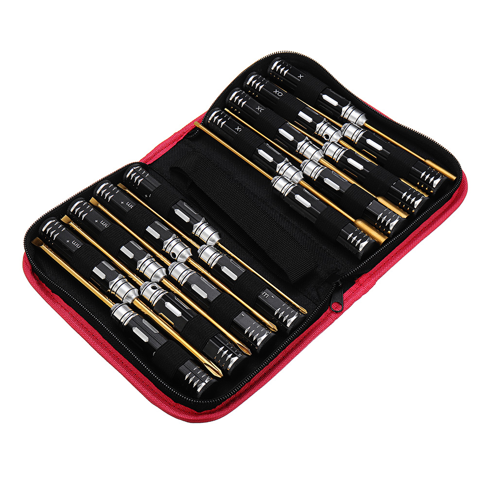 Yunzhong16PcsHexPhillipsScrewNutFlatScrewdriverToolsBoxSetwithBagforRCModel-1368288-2