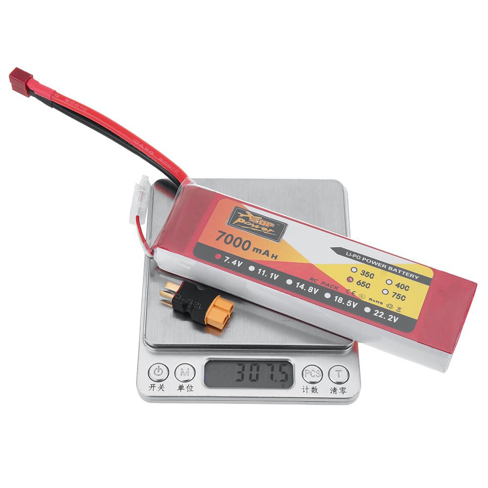 ZOPPOWER74V7000mAh65C2SLiPoBatteryTDeansPlugwithXT60AdapterPlugforRCDrone-1980058-8