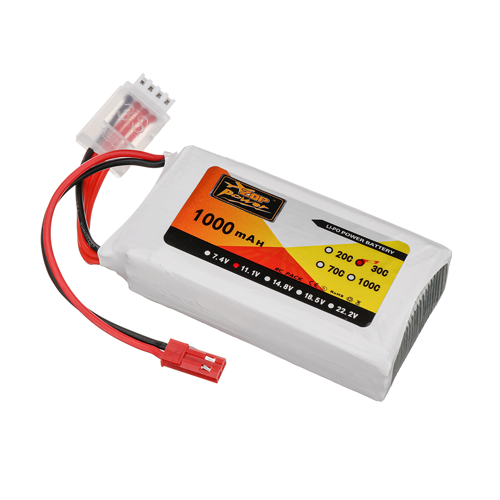 ZOPPower111V1000mAh30C3SLiPoBatteryJSTPlugforRCDrone-1985552-5
