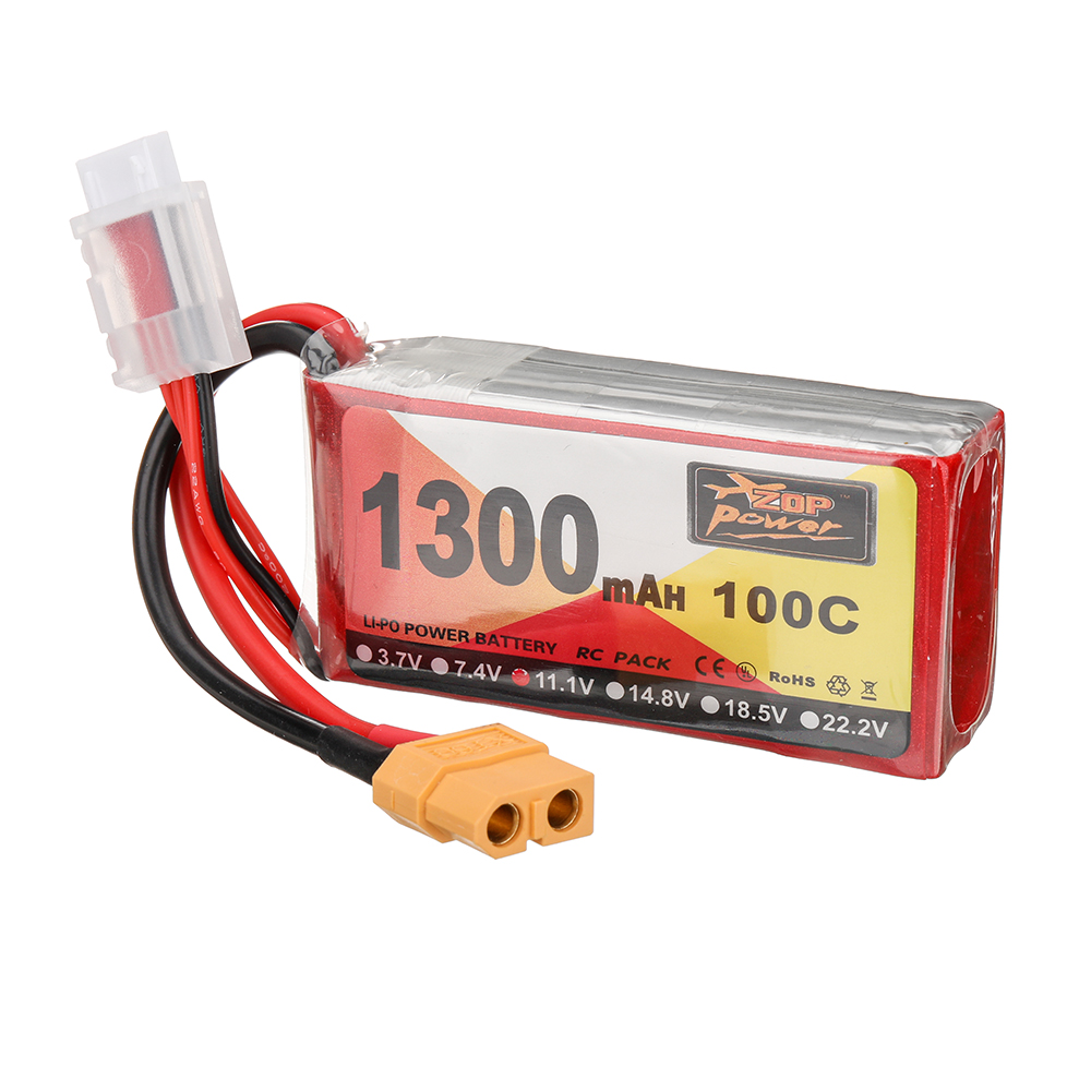 ZOPPower111V1300mAh100C3SLiPoBatteryXT60PlugforRCDrone-1986471-2