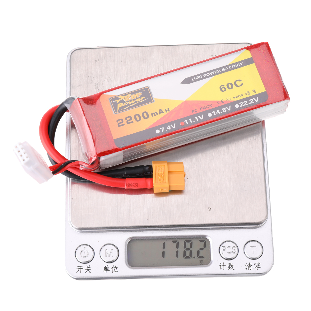 ZOPPower111V2200mAh60C3SLipoBatteryXT60PlugforRCQuadcopter-1655615-10