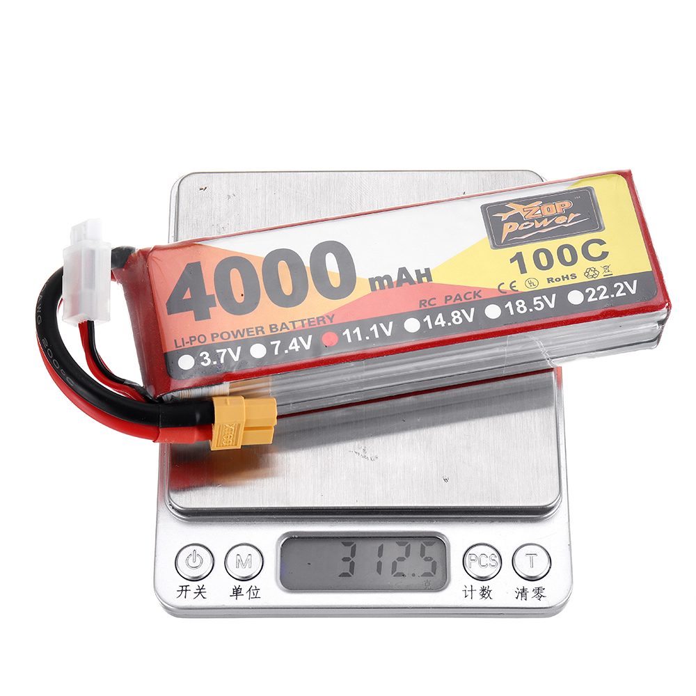 ZOPPower111V4000mAh100C3SLipoBatteryXT60PlugforRCRacingDrone-1681439-10