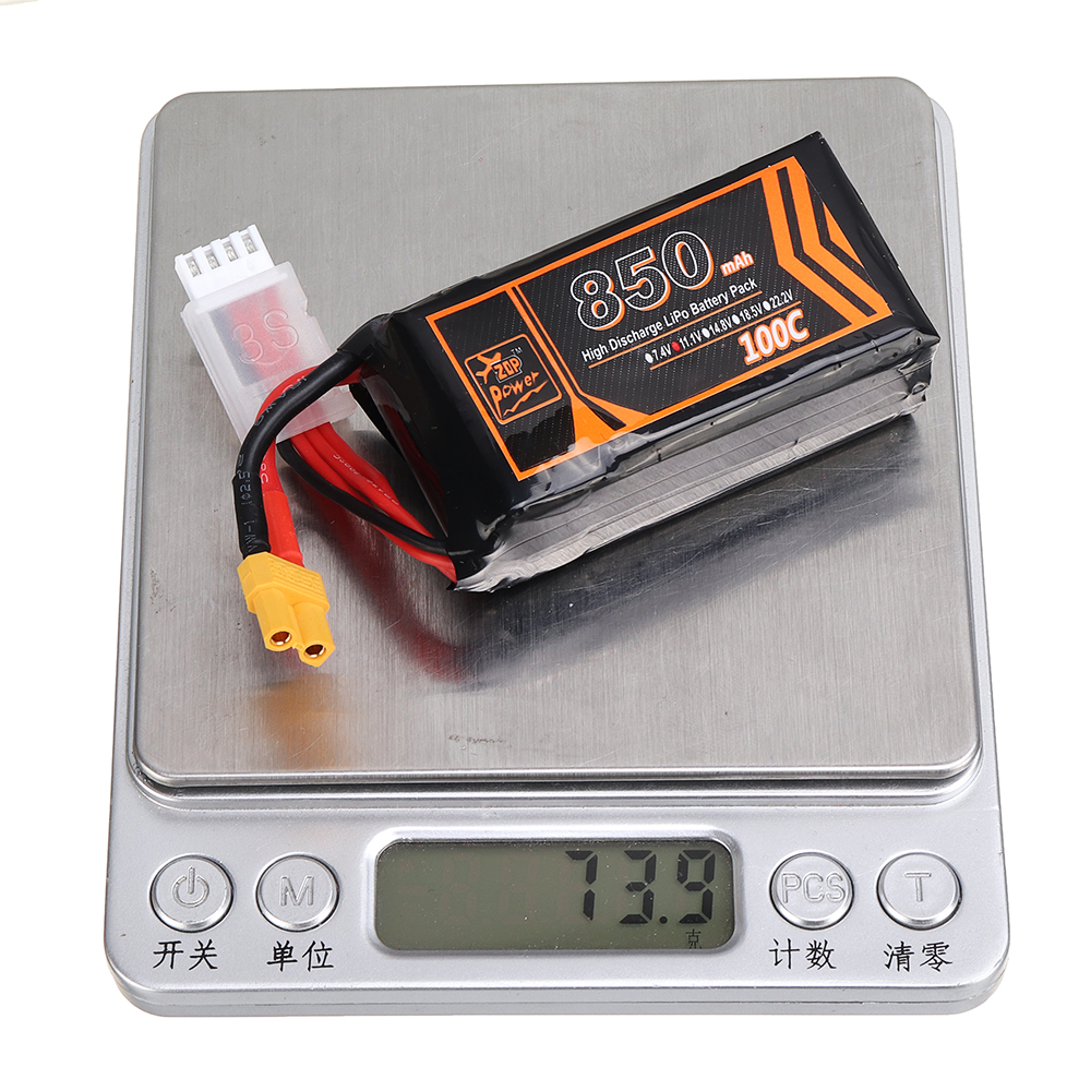 ZOPPower111V850mAh100C3SLipoBatteryXT30PlugforRCRacingDrone-1790267-11