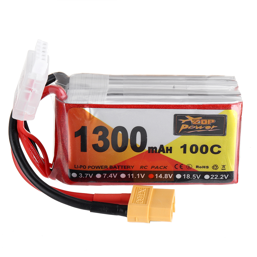 ZOPPower148V1300mAh100C4SLipoBatteryXT60PlugforRCRacingDrone-1682648-1