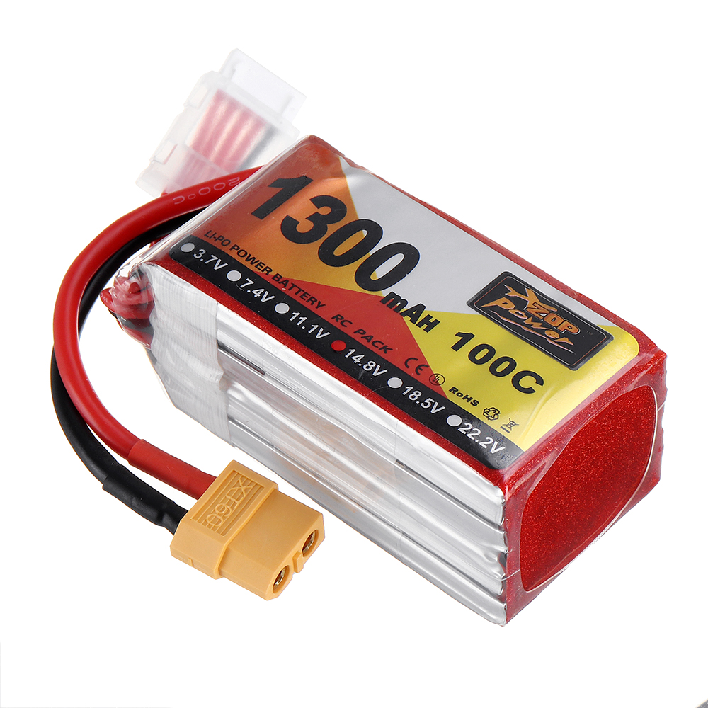ZOPPower148V1300mAh100C4SLipoBatteryXT60PlugforRCRacingDrone-1682648-4