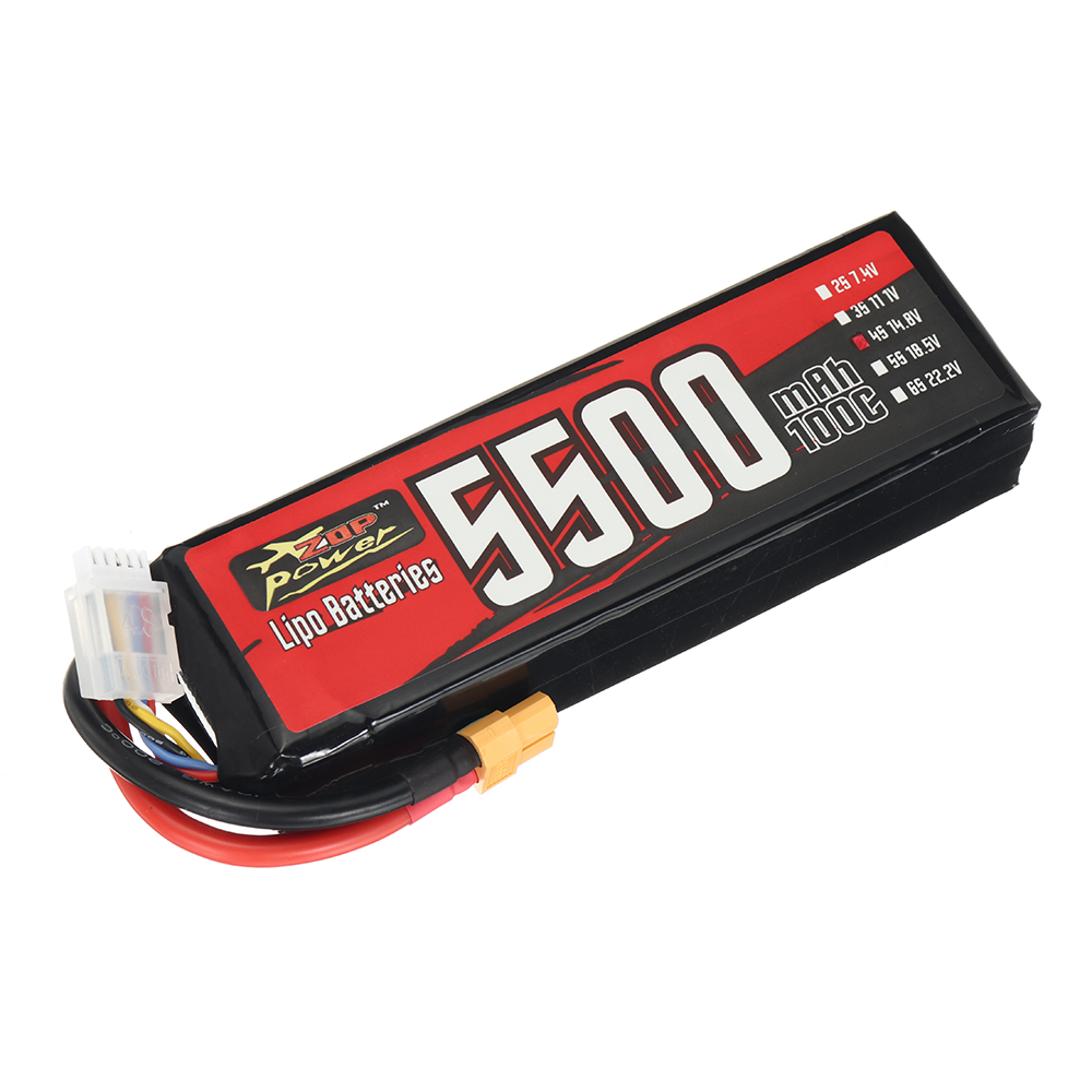 ZOPPower148V5500mAh100C4S814WhLiPoBatteryXT60PlugforRCFPVRacingDroneAirplaneHelicopterQuadcopter-2003819-4