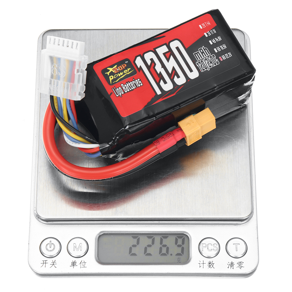 ZOPPower222V1350mAh120240C6S2997WhLiPoBatteryXT60PlugforSpeedyBeeMaster5V2RCFPVRacingDrone-2003820-9