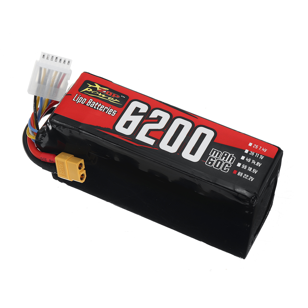 ZOPPower222V6200mAh60C6S13764WhLiPoBatteryXT60PlugforRCDrone-2004526-2