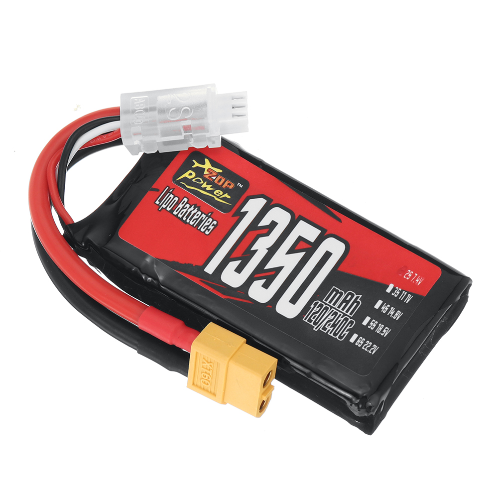 ZOPPower2S74V1350mAh120240C999WhLiPoBatteryXT60PlugforRCCar-2002604-2