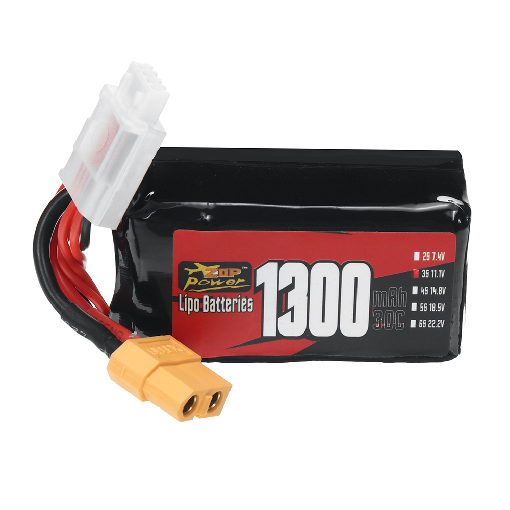 ZOPPower3S111V1300mAh30C1443WhLiPoBatteryXT60PlugforRCDroneFPVRacing-1998003-1