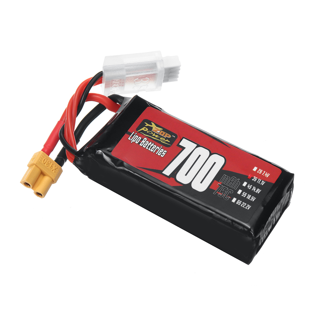 ZOPPower3S111V700mAh75C777WhLiPoBatteryXT30PlugforRCHelicopterAiplaneFPVRacingDrone-1997960-2