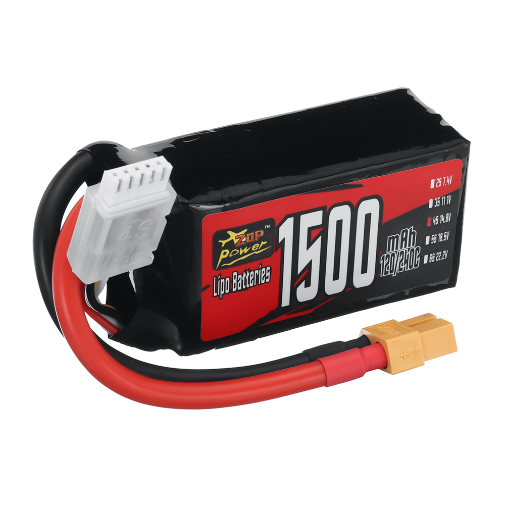 ZOPPower4S148V1500mAh120240C222WhLiPoBatteryXT60PlugforGeprcCinelog35150-220mm4Inch5InchFreestyleRCF-2002603-5