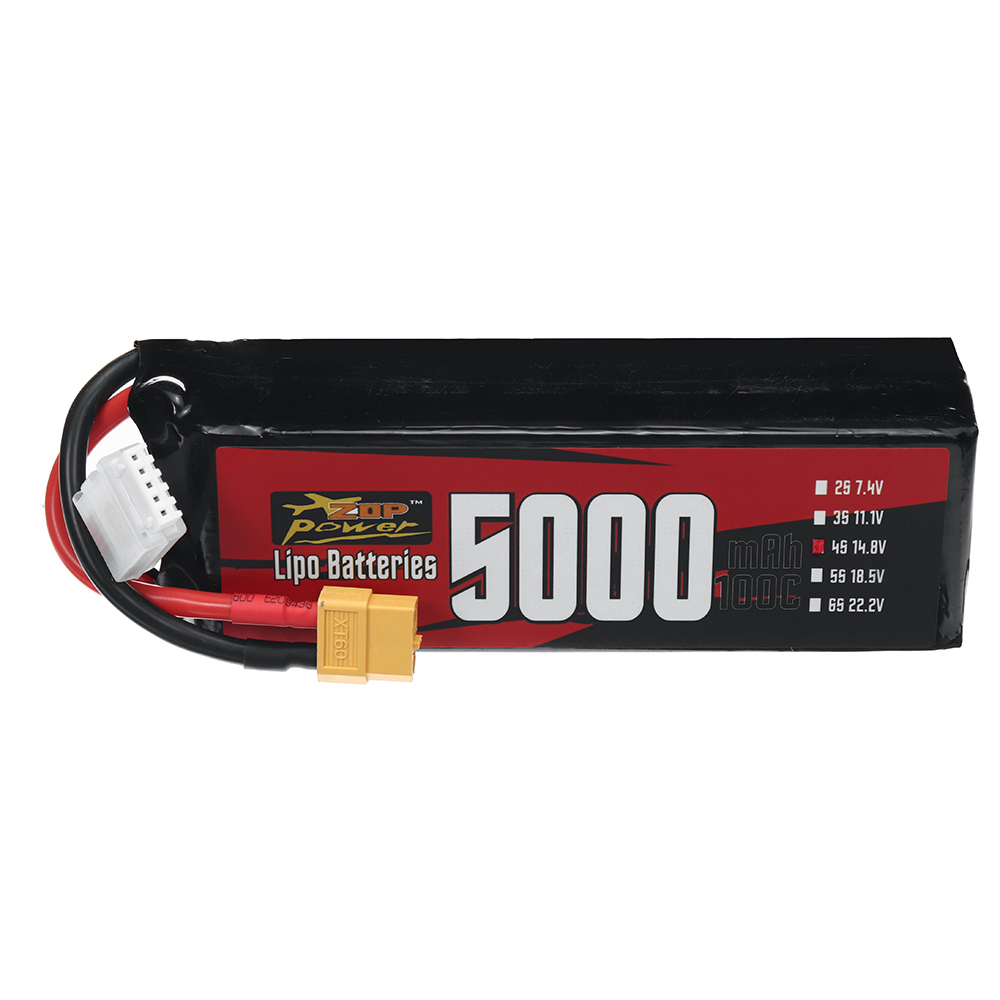 ZOPPower4S148V5000mAh100C74WhLiPoBatteryXT60PlugforRCCarFPVRacingDrone-1998006-1