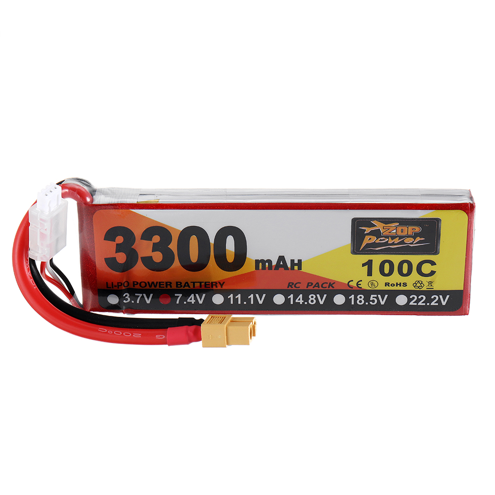 ZOPPower74V3300mAh100C2SLipoBatteryXT60PlugforRCRacingDrone-1681451-1
