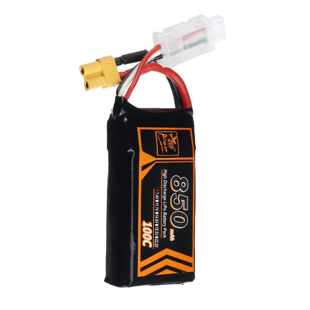 ZOPPower74V850mAh100C2SLipoBatteryXT30PlugforRCRacingDrone-1790271-10