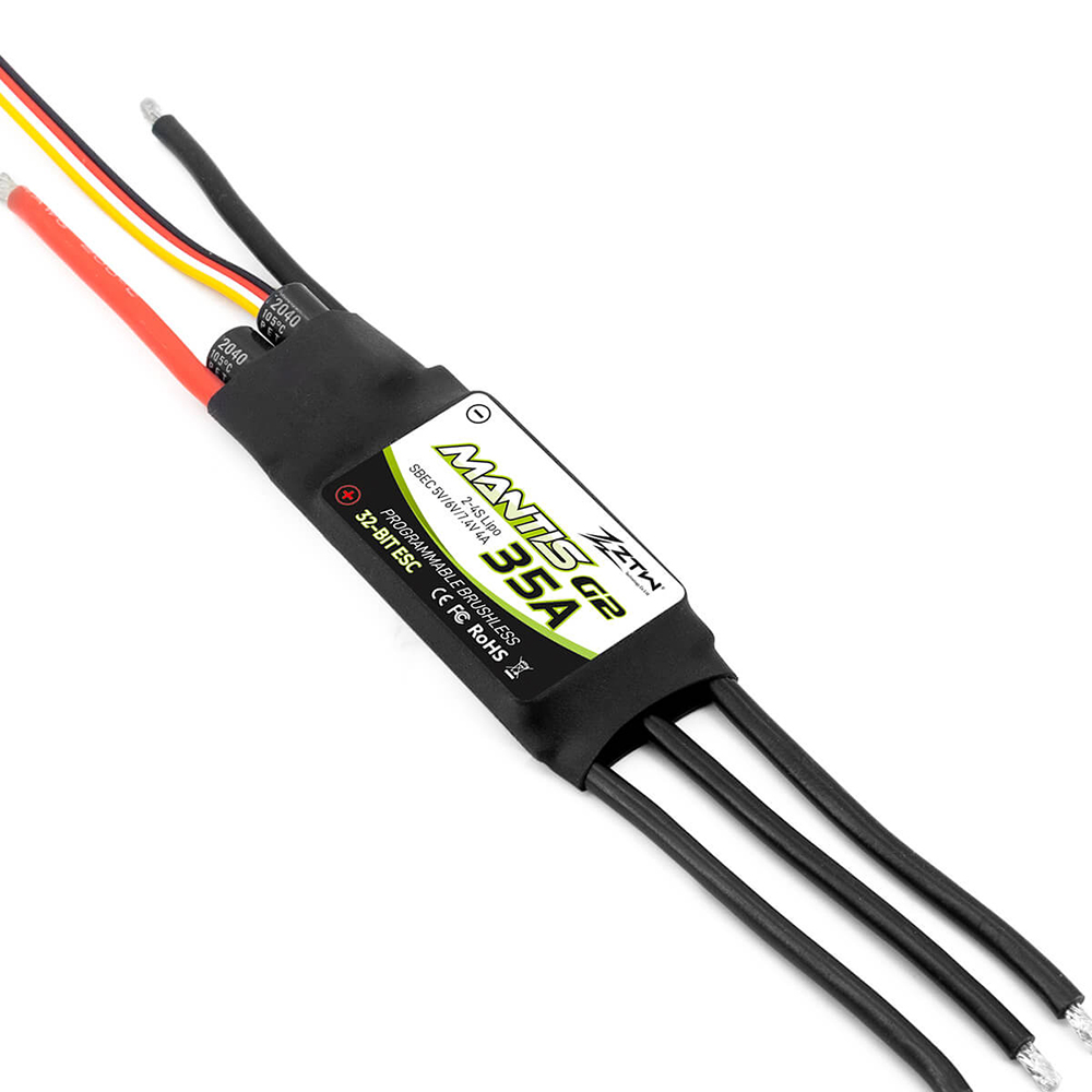 ZTWMantisG235ANew32-BitBrushlessESCWith5674VAdjustable4ABEC2-4SforRCAirplane-2000095-9
