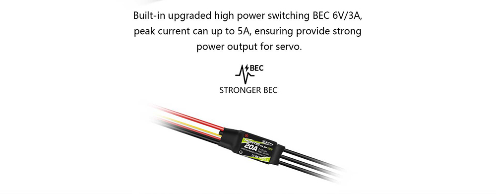 ZTWMantisSlim20AG2New32-BitBrushlessESCWith6V3ABEC2-4SforF3PRCAirplane-1999507-7