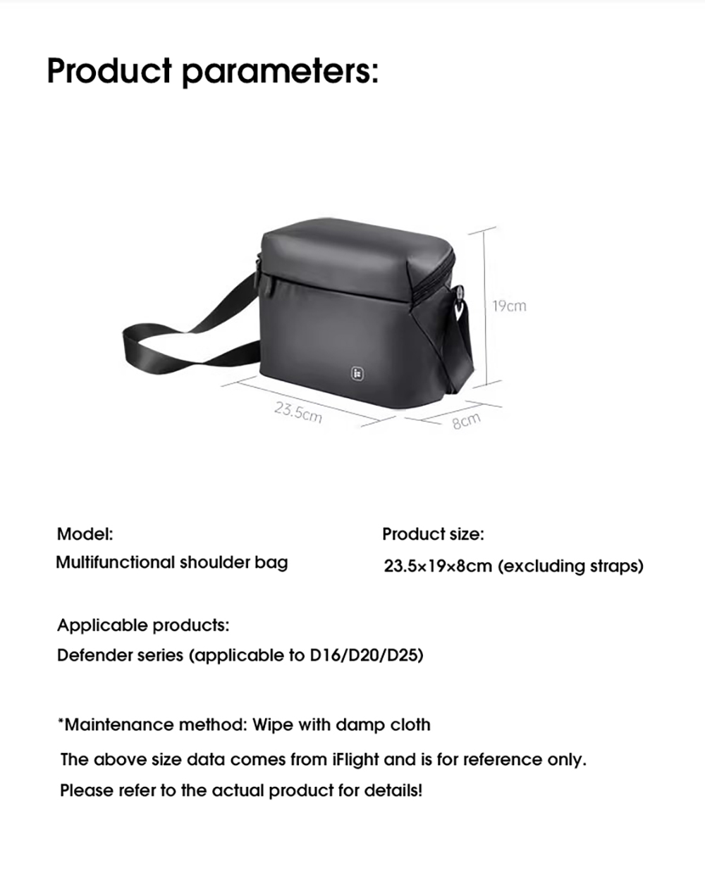 iFlightFPVQuadStorageBagWaterproofPortableSlingBagforDefender16Denfender20Defender25RCFPVRacingDrone-2009210-2