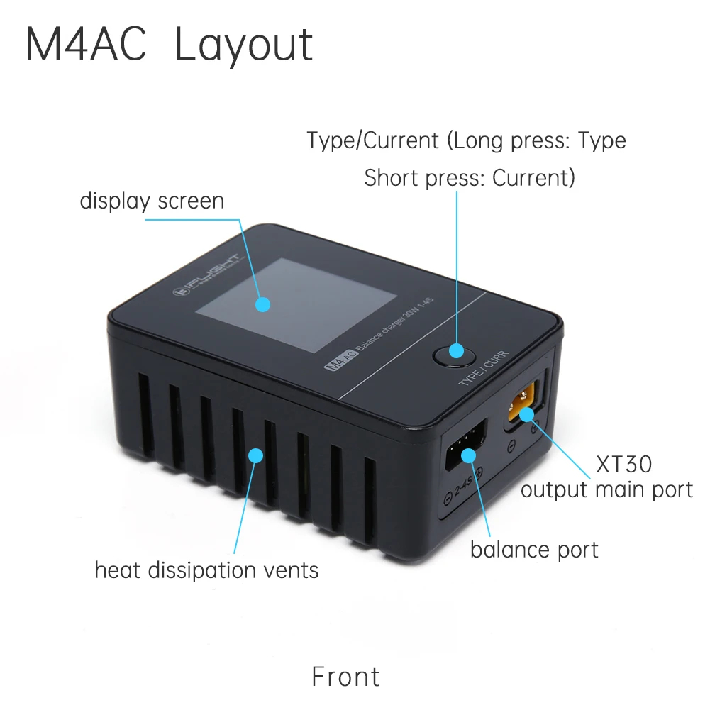 iFlightM4AC100-240V30WBatteryCharger25A25WChargingPowerfor1-4SXT30Battery-1997010-1