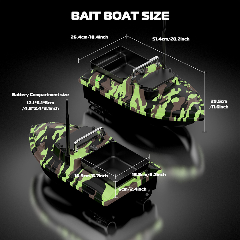 FlytecV050RTR24GFishingBaitRCBoat500mDistanceIntelligentDualPowerSupplyFixedSpeedCruise2kgBaitLoadin-2010624-29