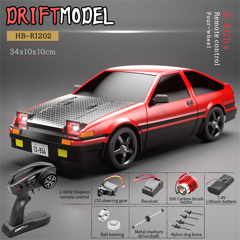 HBToysRTRR120102030411224G4WDDriftAE86RCCarGyroFullProportionalLEDLightHighSpeedRacingOn-RoadVehicle-2011405-22