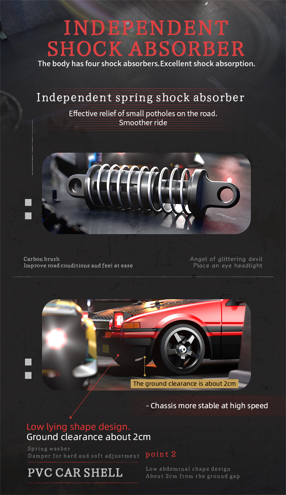 HBToysRTRR120102030411224G4WDDriftAE86RCCarGyroFullProportionalLEDLightHighSpeedRacingOn-RoadVehicle-2011405-8