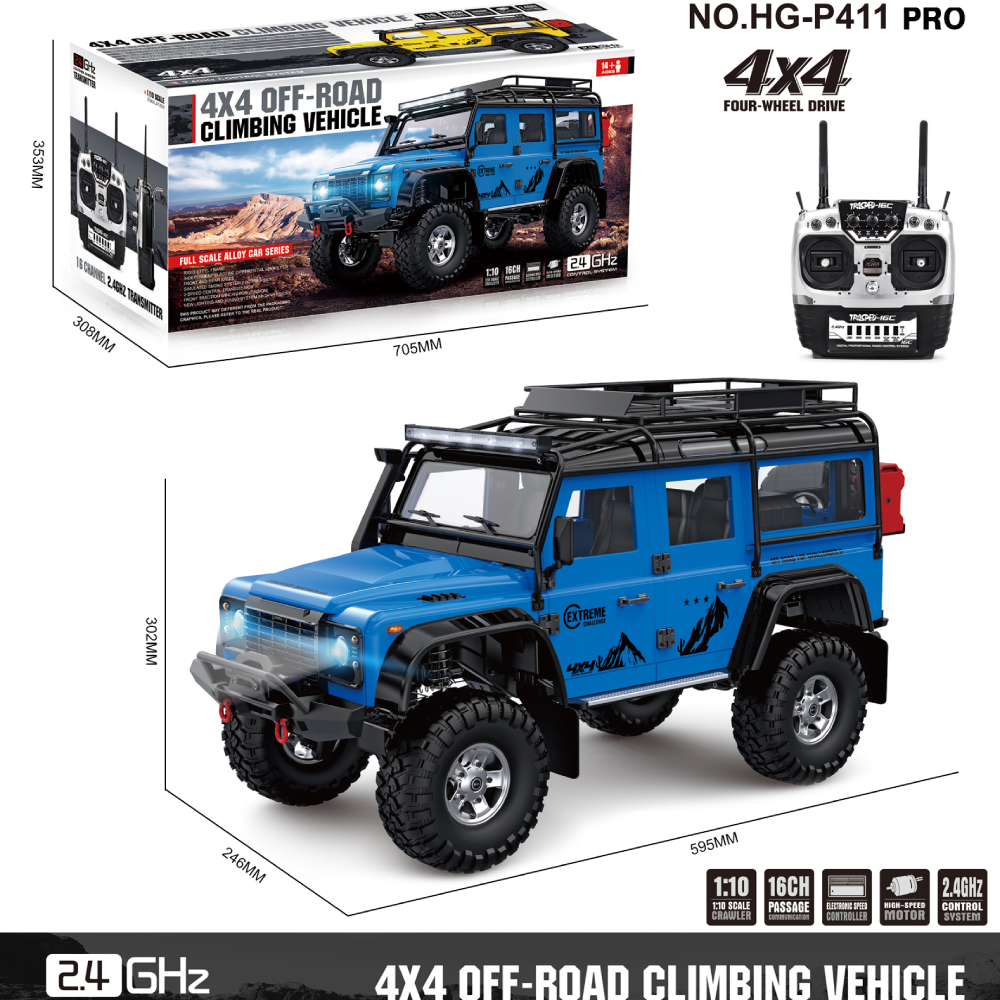 HGP411TRASPED11024G4WD16CHTX4RCCarRockCrawlerOff-RoadTruckwithoutBatteryChargerVehiclesModels-1957209-2