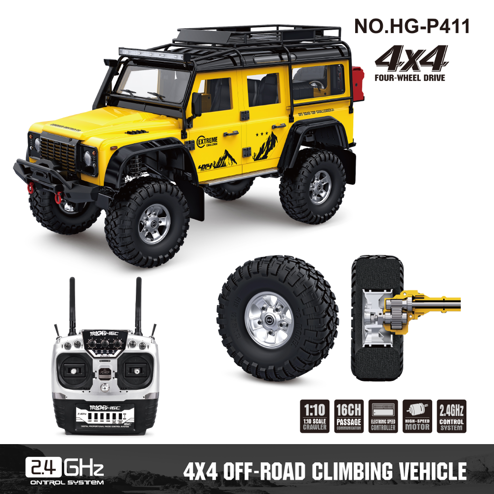 HGP411TRASPED11024G4WD16CHTX4RCCarRockCrawlerOff-RoadTruckwithoutBatteryChargerVehiclesModels-1957209-4