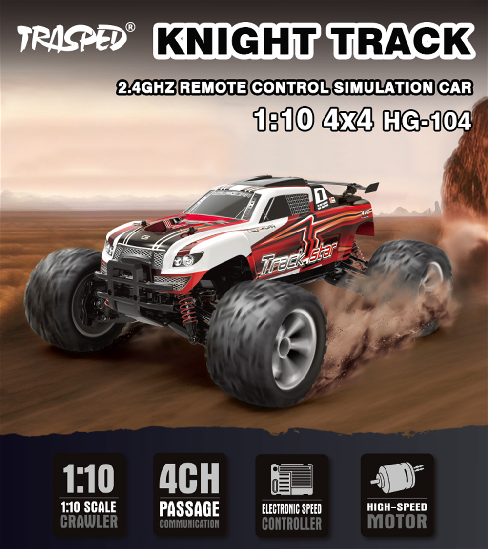 HGTRASPED10411024G4WD30kmhRCCarKnight570BrushedHighSpeedOff-roadTruckVehiclesModelsRTRToy-1999872-1