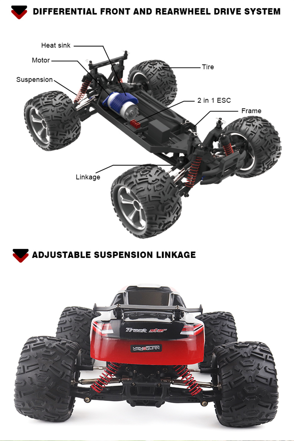 HGTRASPED10411024G4WD30kmhRCCarKnight570BrushedHighSpeedOff-roadTruckVehiclesModelsRTRToy-1999872-5