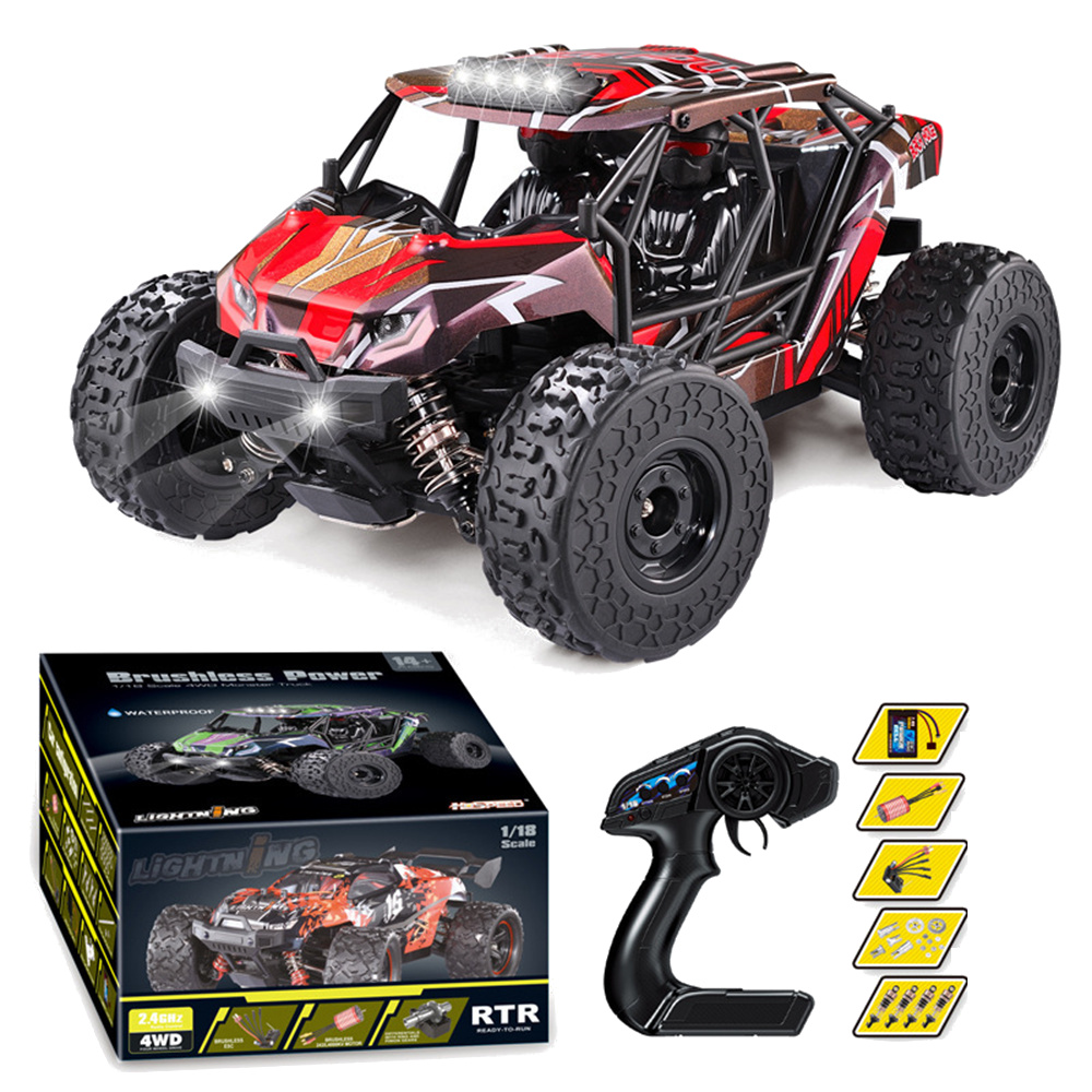 HS1843118432BrushlessRTR11824G4WD52kmhRCCarFullProportionalLEDLightOff-RoadMonsterTruckVehiclesModel-1987400-11