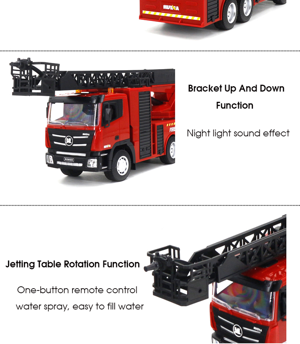 HUINA13611189CHSemi-AlloyRemoteControlEngineeringToyFireClimbingRescueAerialLadderVehicleRCCarModels-1996510-5