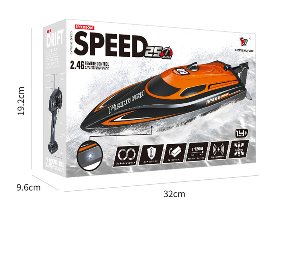 HXJRCHJ81224G4CHRCBoatHighSpeedLEDLightSpeedboatWaterproof25kmhElectricRacingVehiclesModelsLakesPool-1983941-18