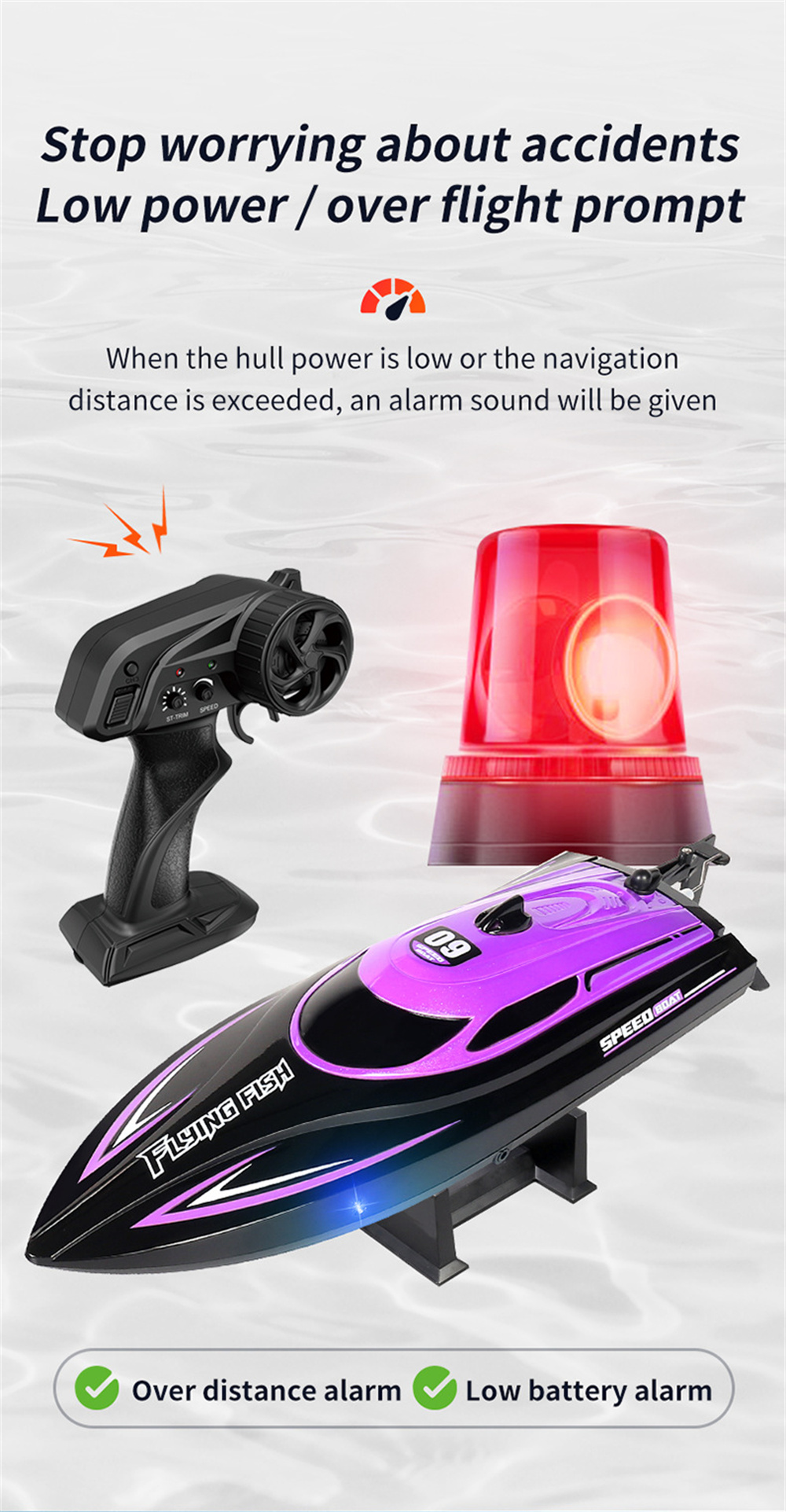 HXJRCHJ81224G4CHRCBoatHighSpeedLEDLightSpeedboatWaterproof25kmhElectricRacingVehiclesModelsLakesPool-1983941-5